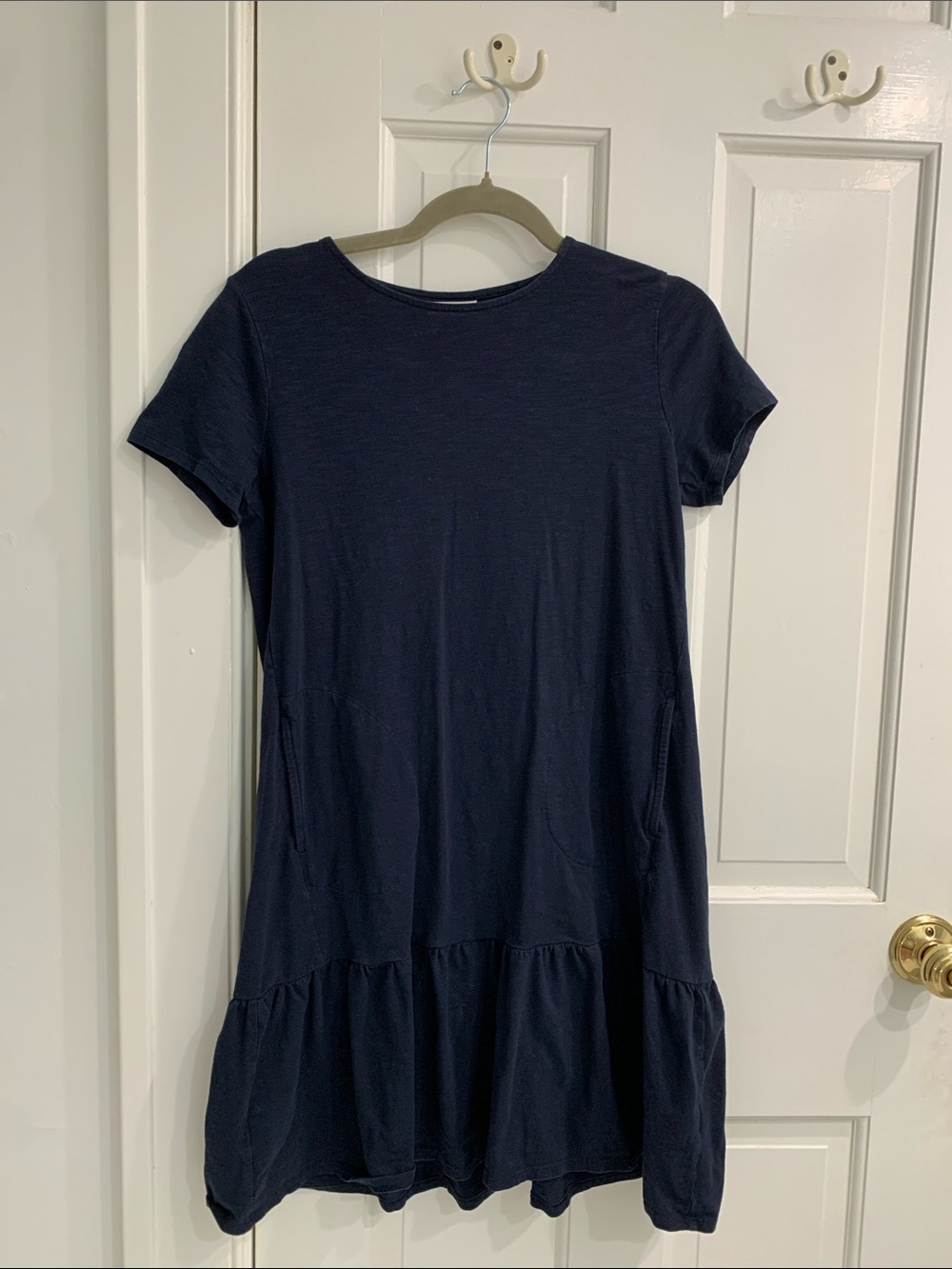 J. Jill Navy Short Sleeve T Shirt Dress